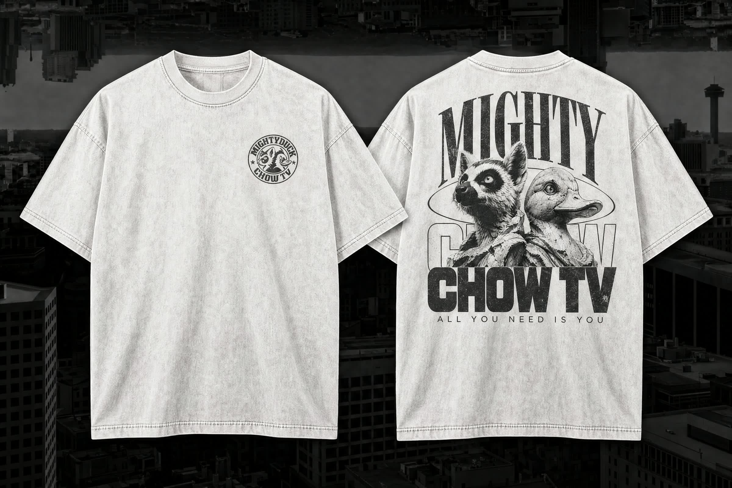MightyDuck x ChowTV Tee - White